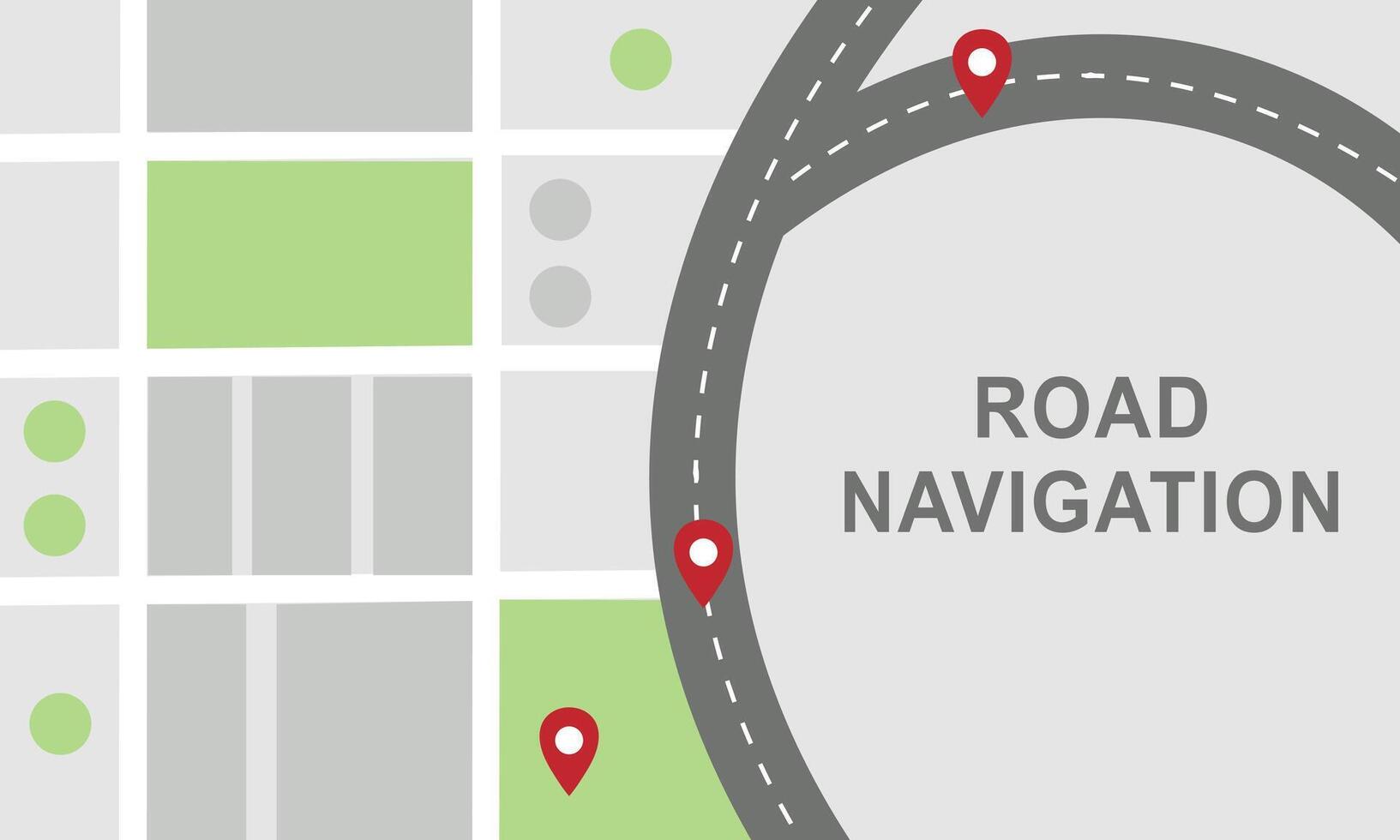 Navigation concept with pin pointer illustration vector