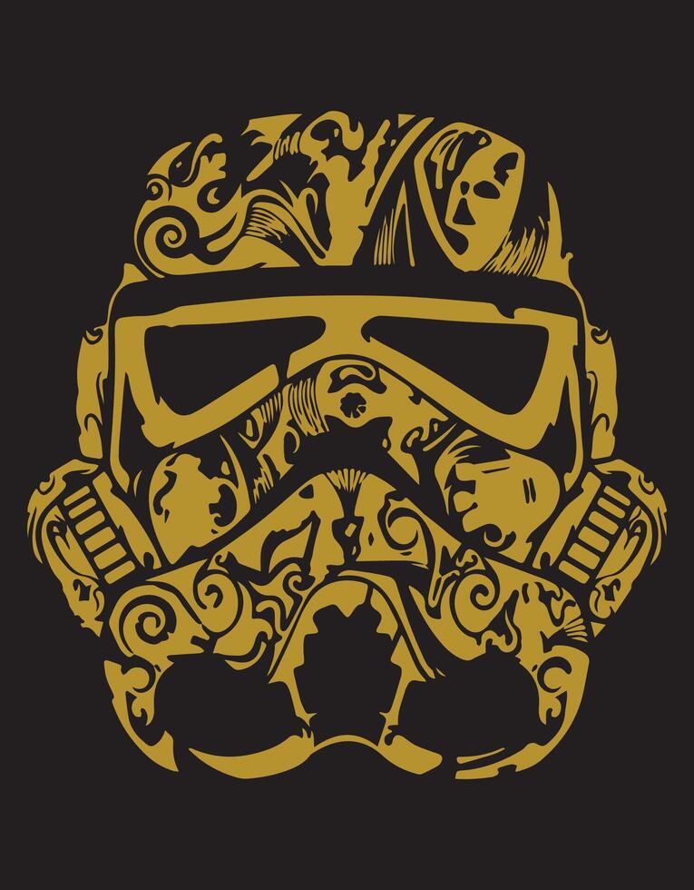 Stormtroopers Floral Gold vector