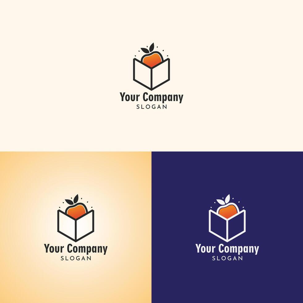 Fresh Fruit Packaging or Fruit Delivery Logo Design vector