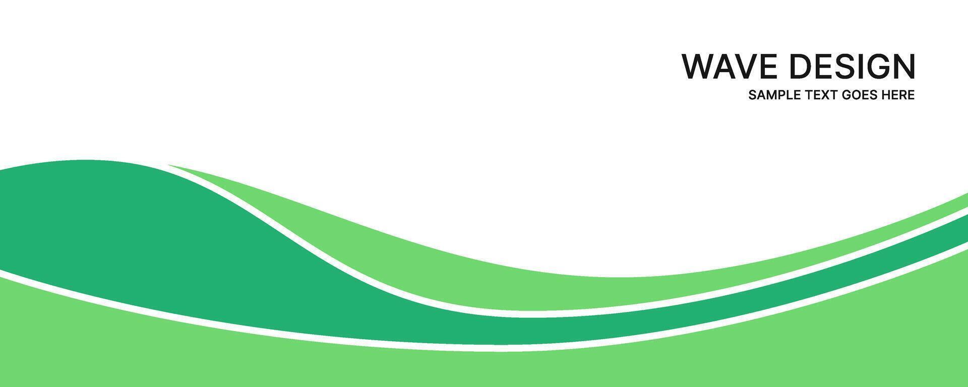 Abstract wavy green business background. vector