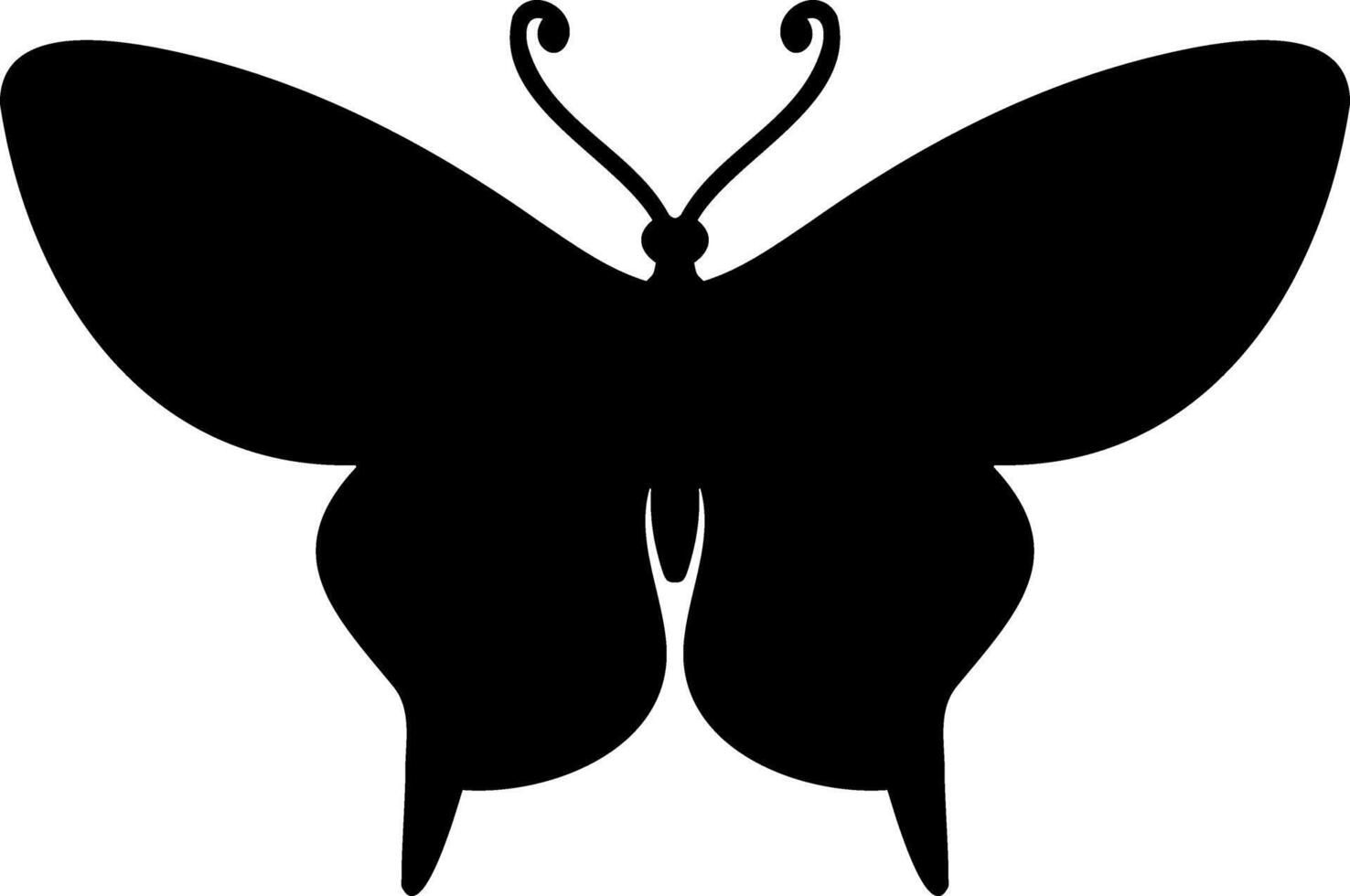 Doodle butterfly icon Hand drawn art Engraving insect animal vector