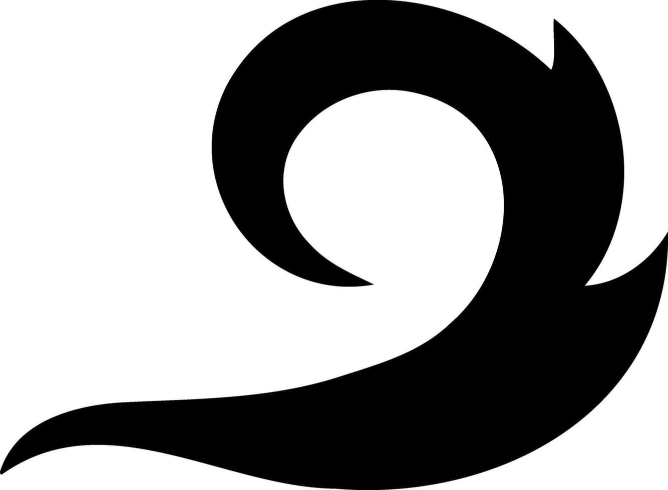Doodle water wave clipart Hand drawn art. Stencil vector