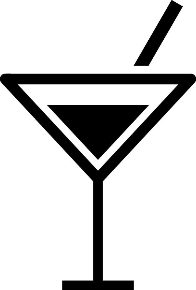 Cocktail icon Drink stencil clipart Engraving vector