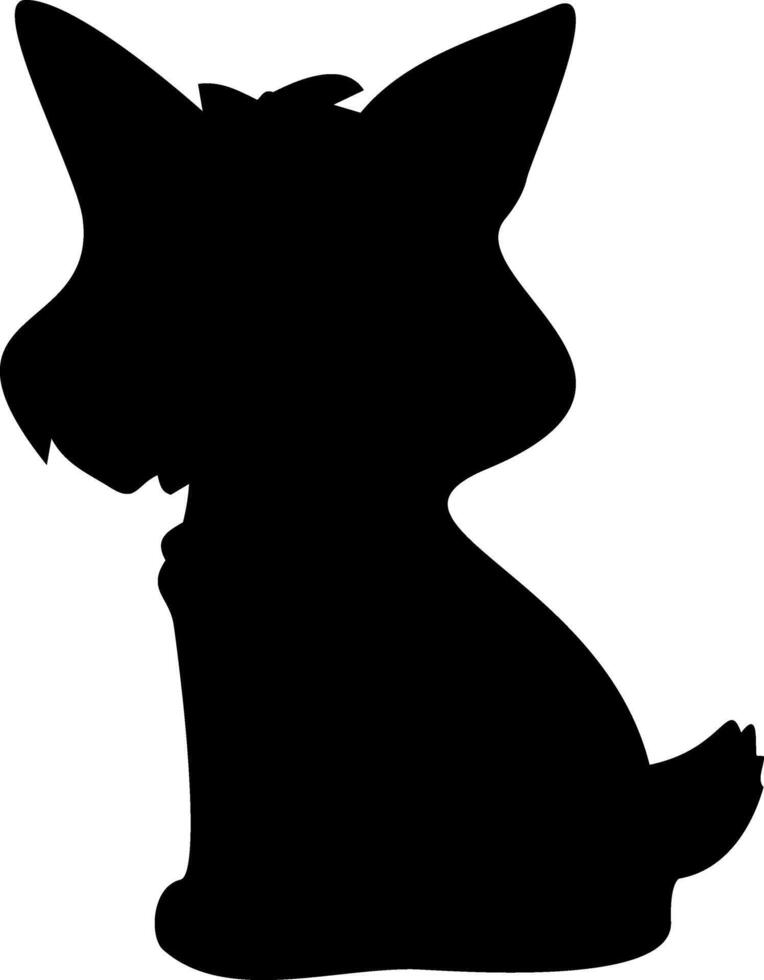 Doodle dog Cartoon stencil vector