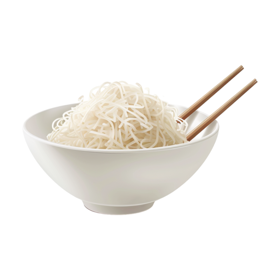 Noodles in a Bowl on Transparent Background png