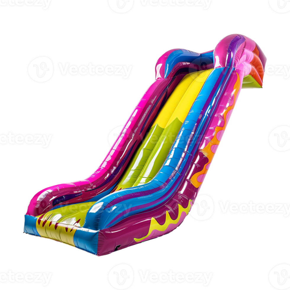 Colorful babies slide for fun on Transparent Background png