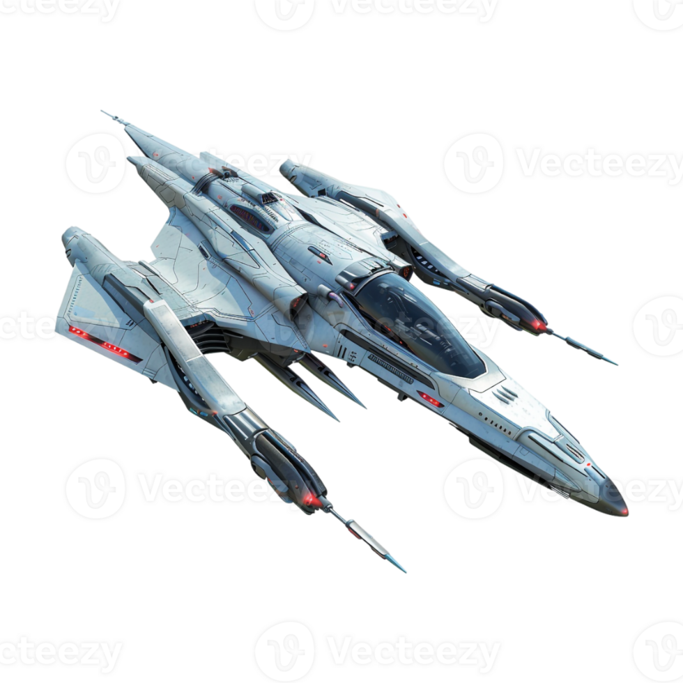 Futuristic Space Ship on Transparent Background png