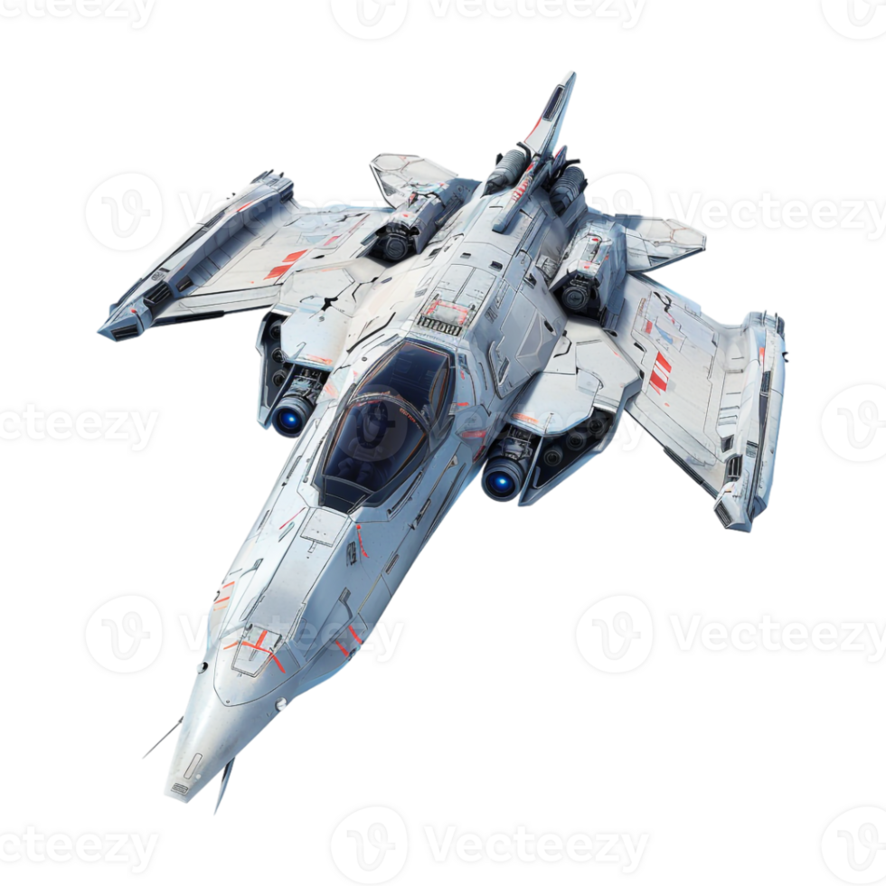 Futuristic Space Ship on Transparent Background png