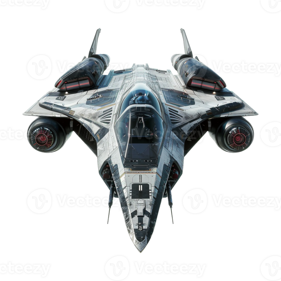 Futuristic Space Ship on Transparent Background png