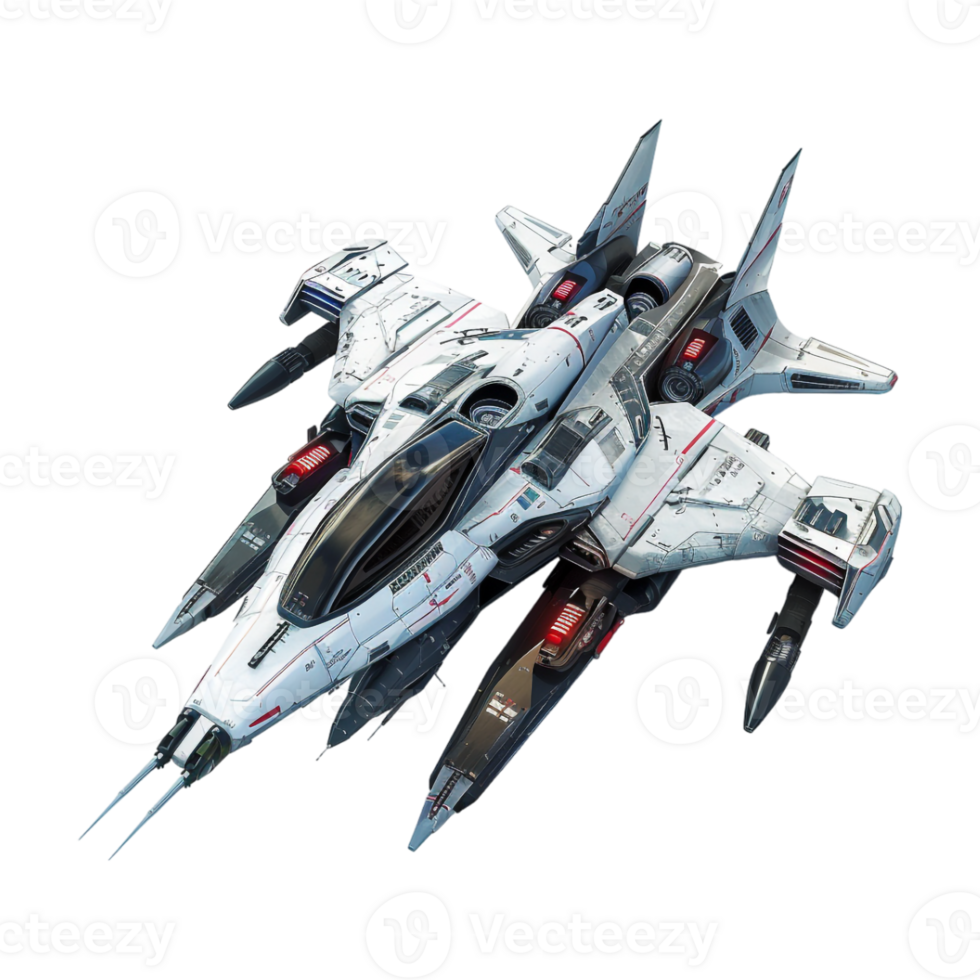 Futuristic Space Ship on Transparent Background png
