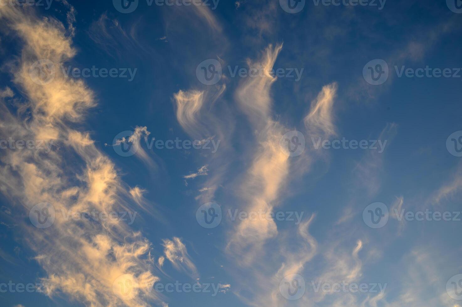 Real day sky - real blue sky during daytime with white light clouds Freedom and peace 1 photo