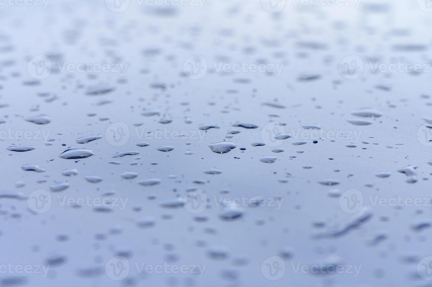 Rain drops on windshield photo