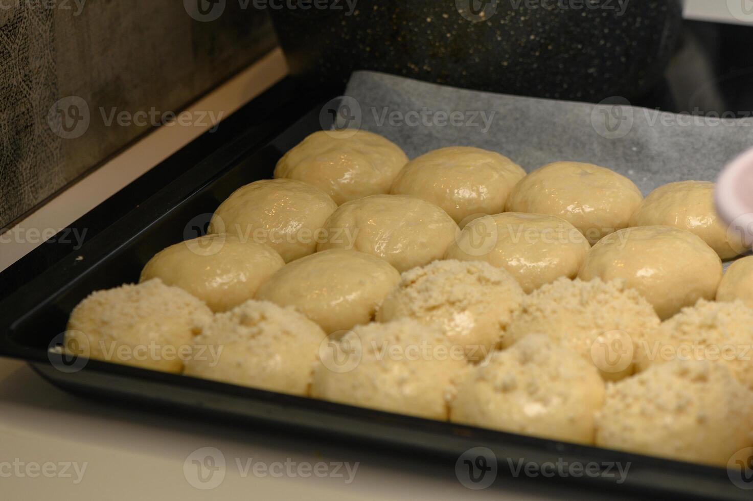 bun blanks on a baking sheet 3 photo
