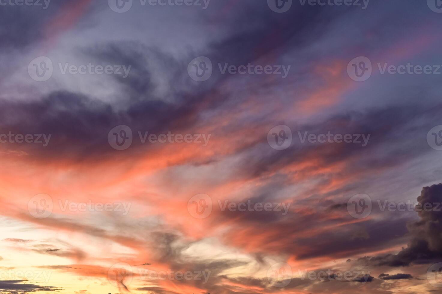 Sunset dramatic sky in Cyprus in winter photo