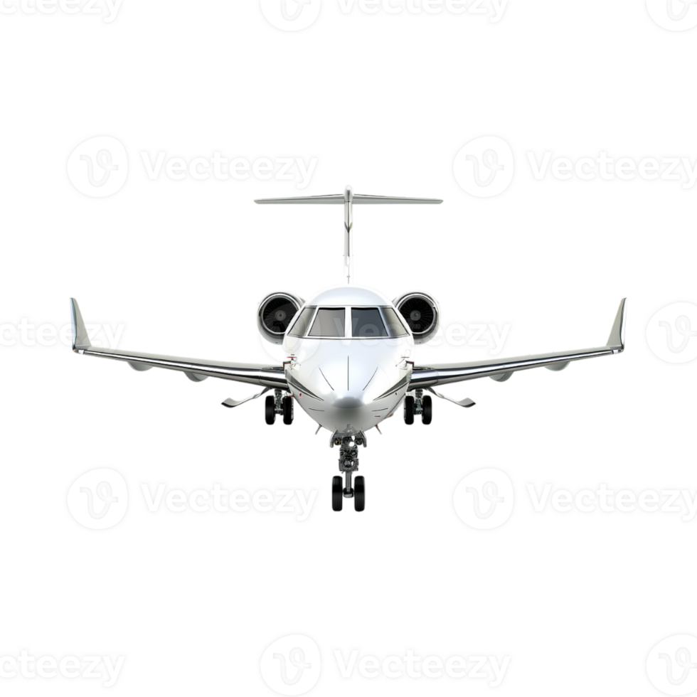 Private Jet on Transparent Background png