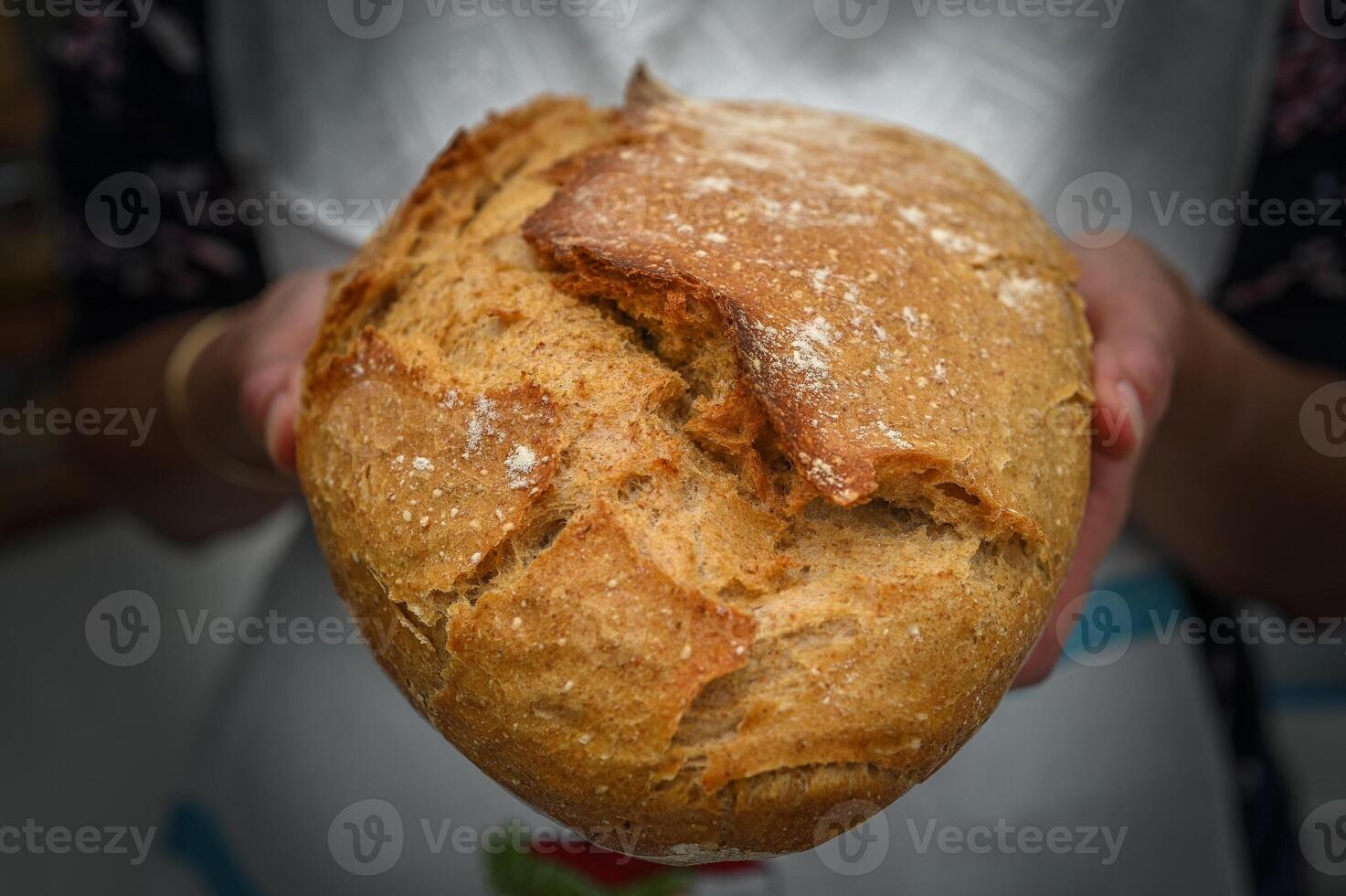 Homemade sourdough bread food photography recipe idea photo