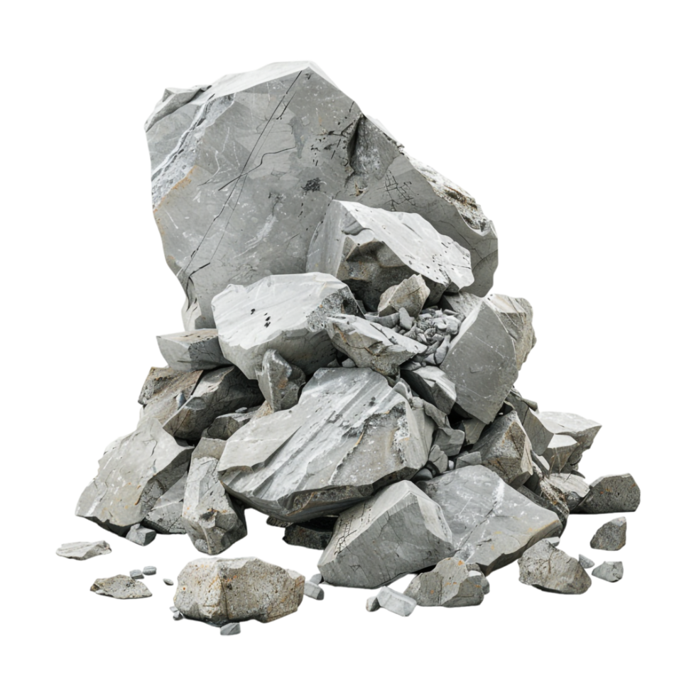 Raw Mountain Rocks Stack on Transparent Background png