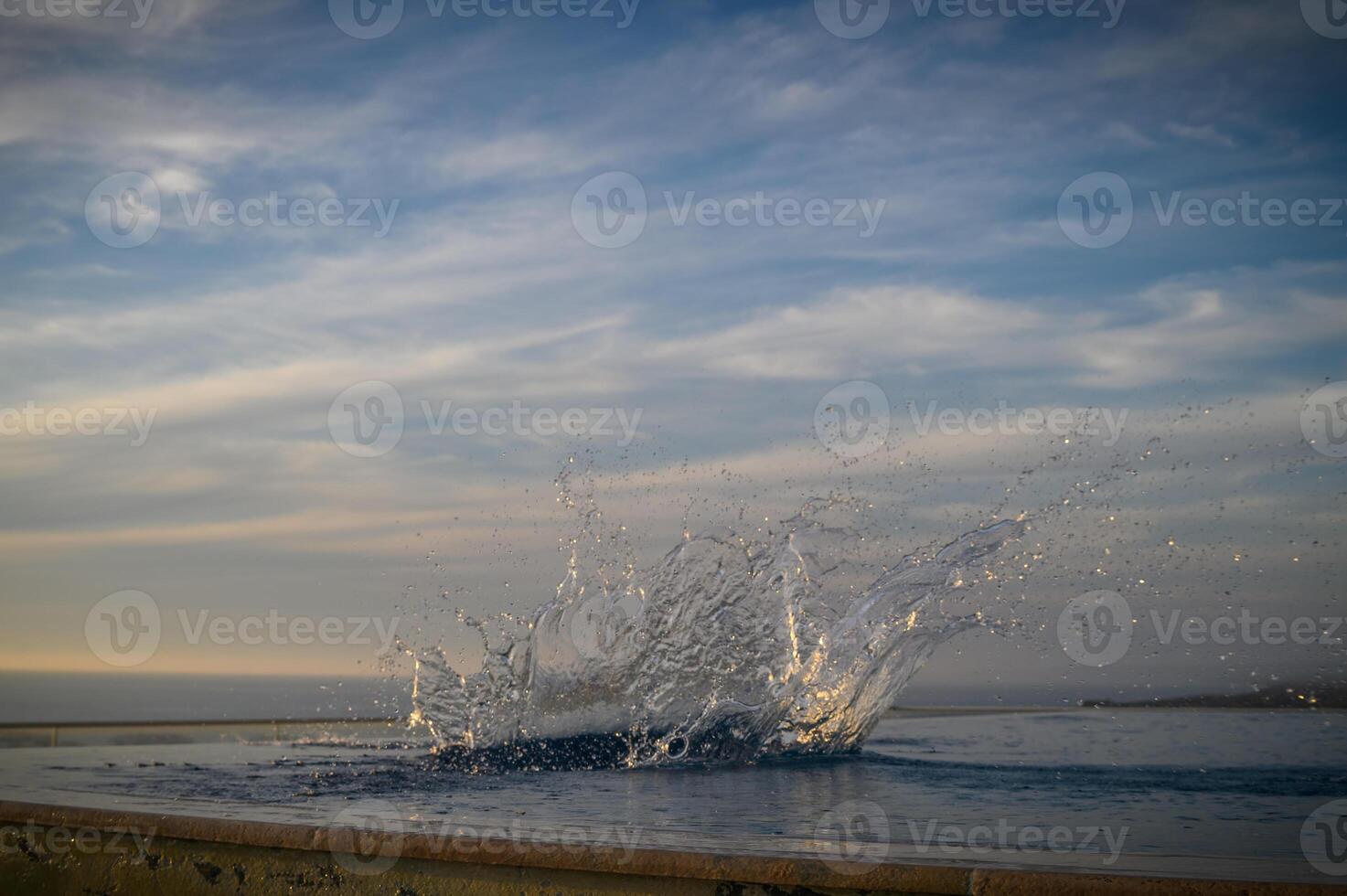 splashes of water in the rooftop pool 1 photo