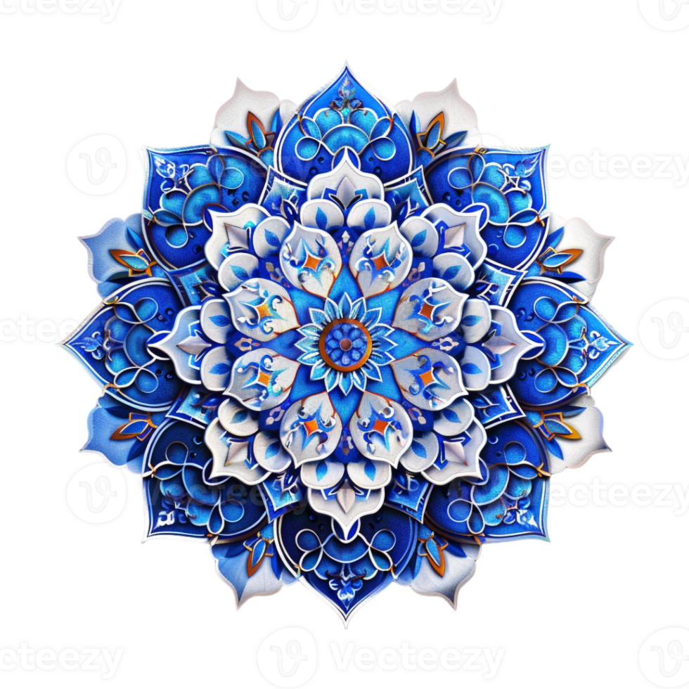 Indian Traditional Mandala Art on Transparent Background png