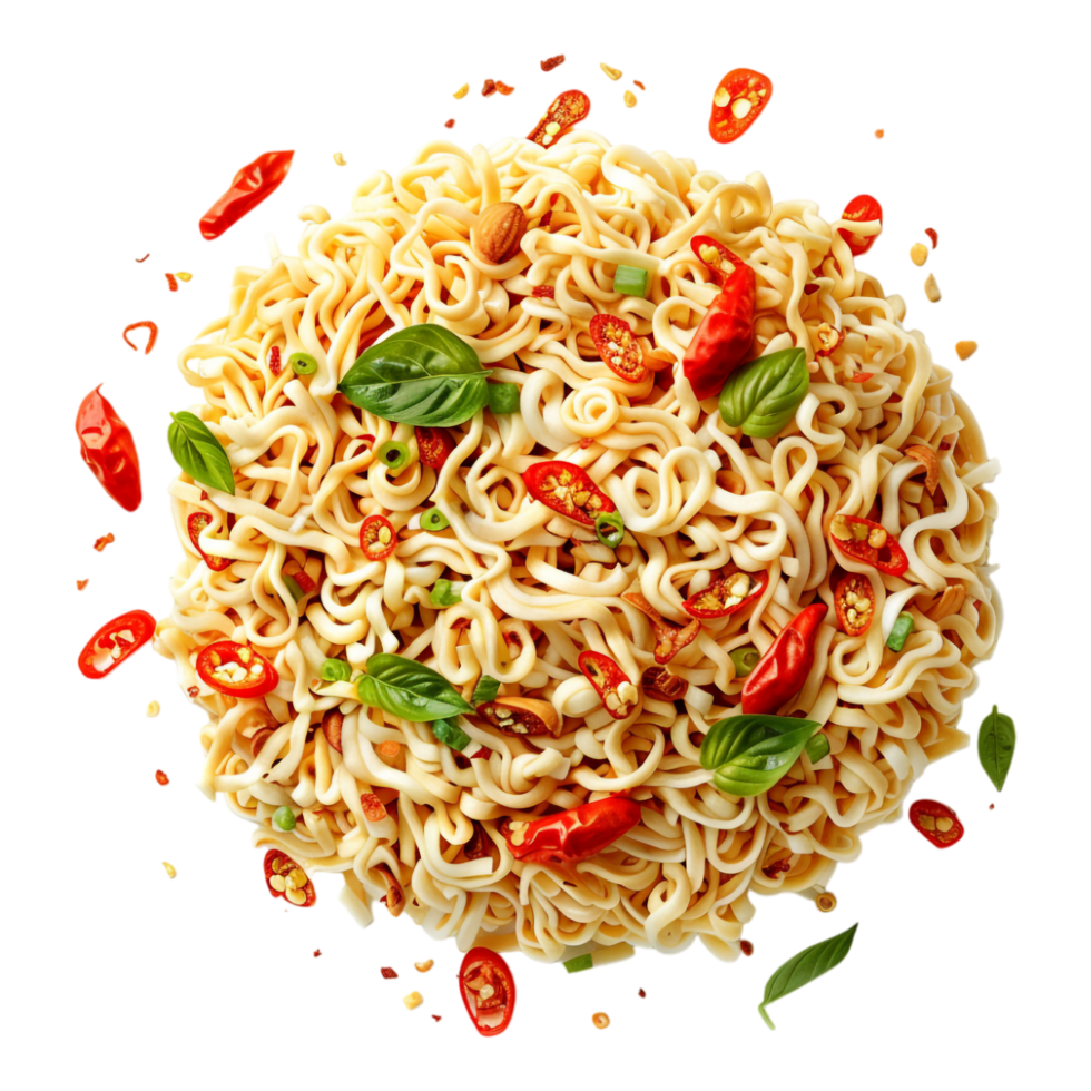 Yellow Noodles on Transparent Background png