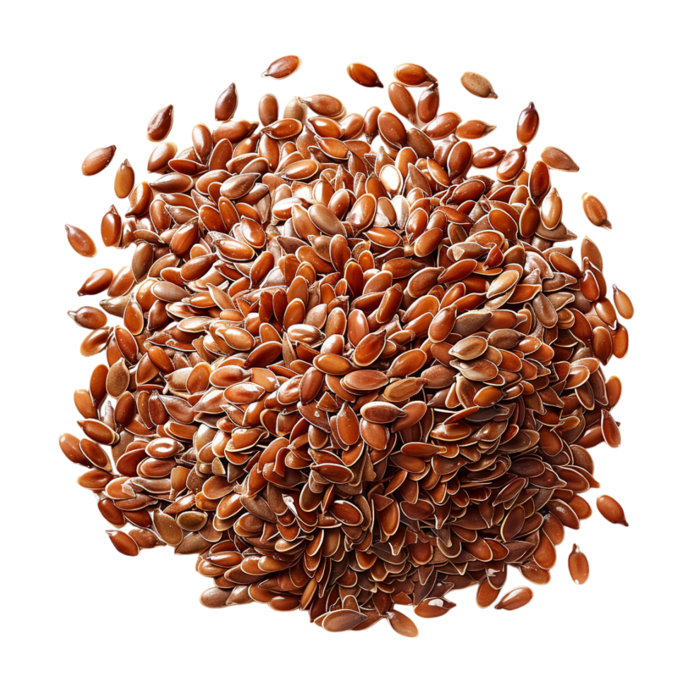 Dried Flax seeds on Transparent Background png