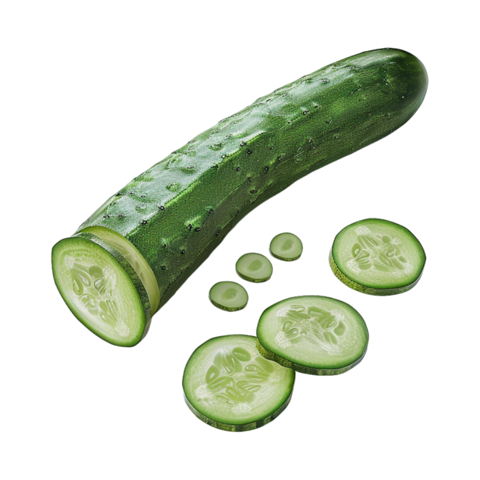 Slices of Cucumber on Transparent Background png