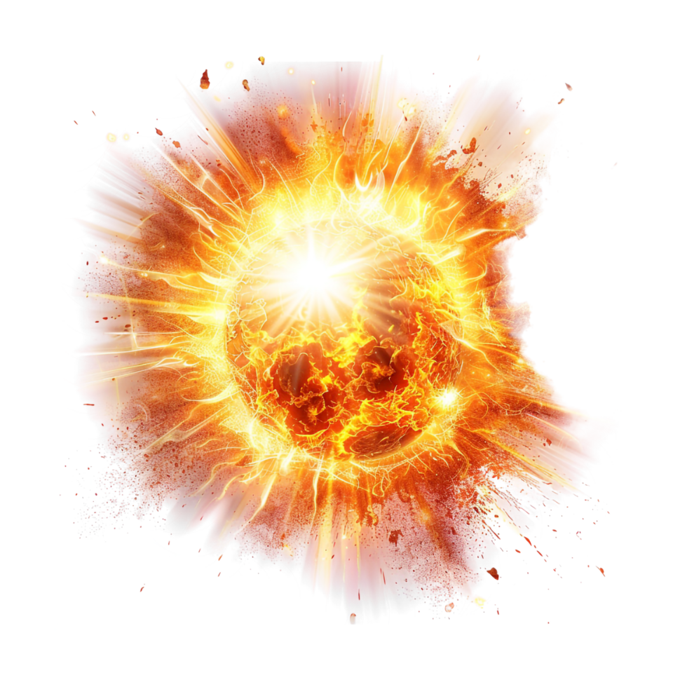Fire in Round Shape on Transparent Background png