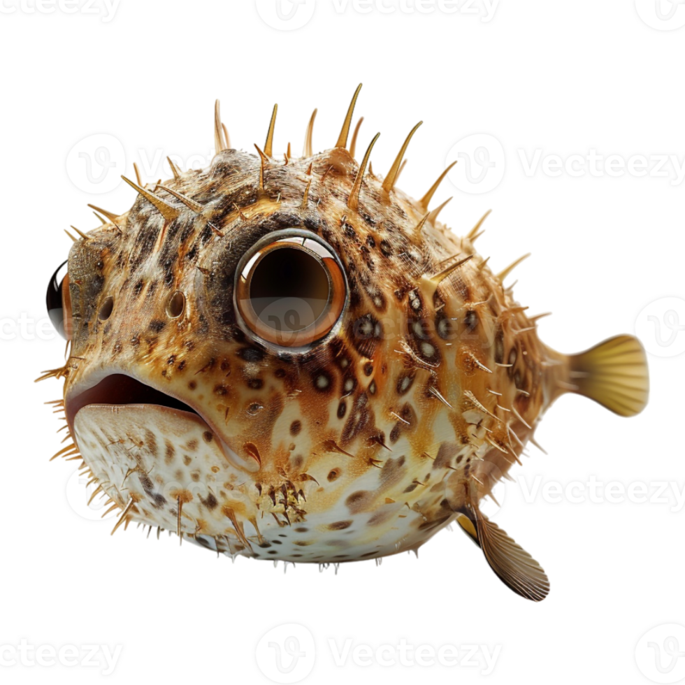 Puffer Fish on Transparent Background png