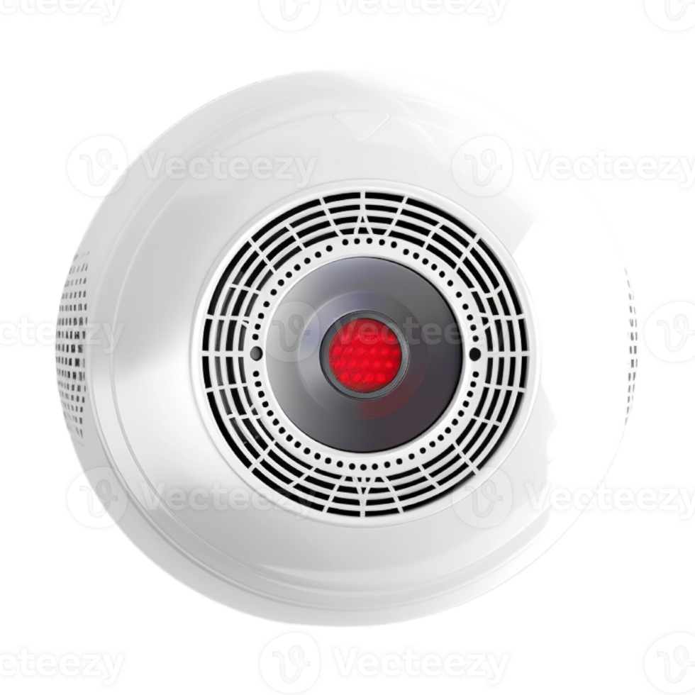 Alarming smoke detector on Transparent Background png