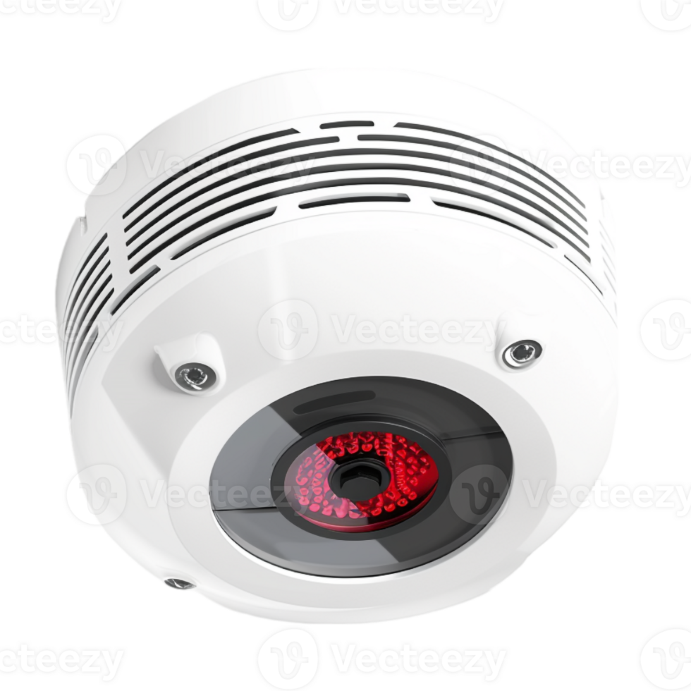 Alarming smoke detector on Transparent Background png