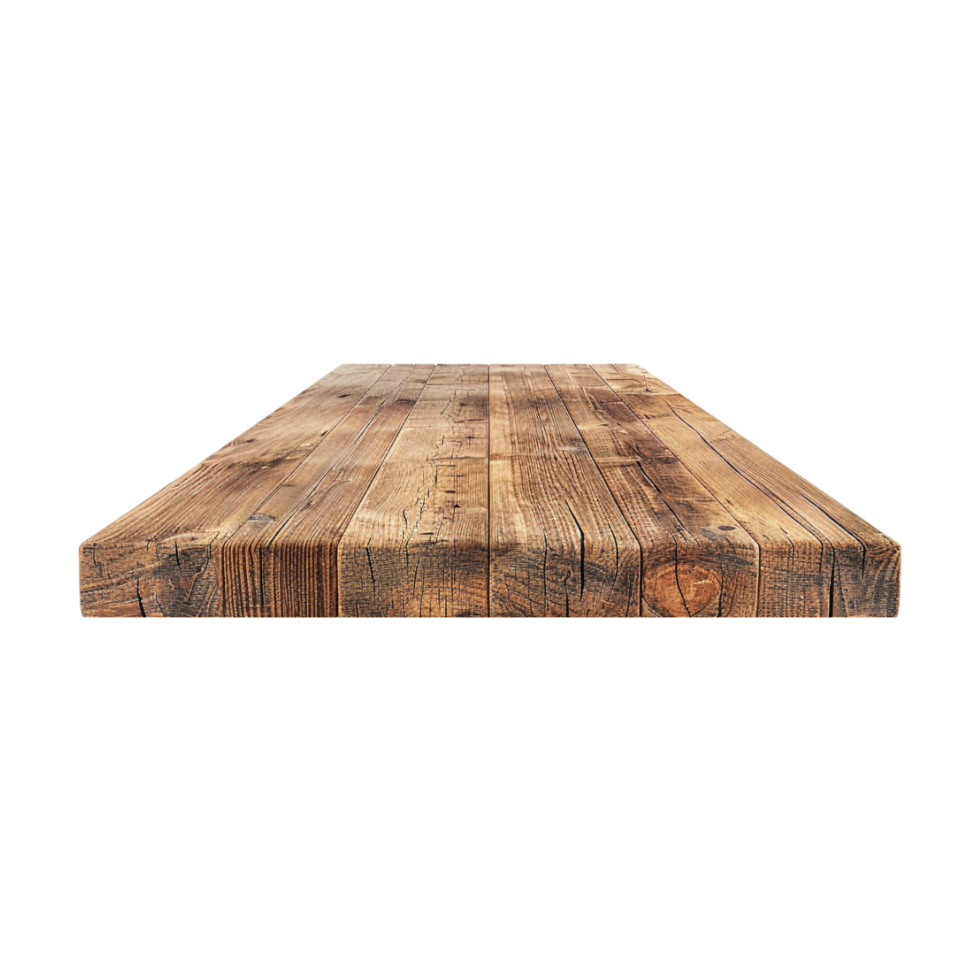 Blank Wooden Table on Transparent Background png