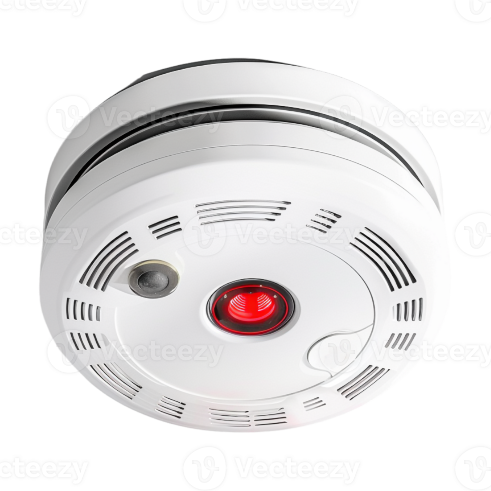 Alarming smoke detector on Transparent Background png