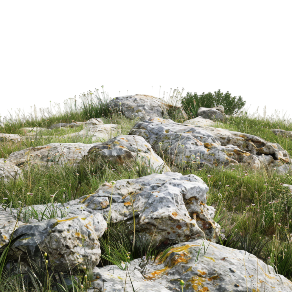 Mountain Land Footer on Transparent Background png