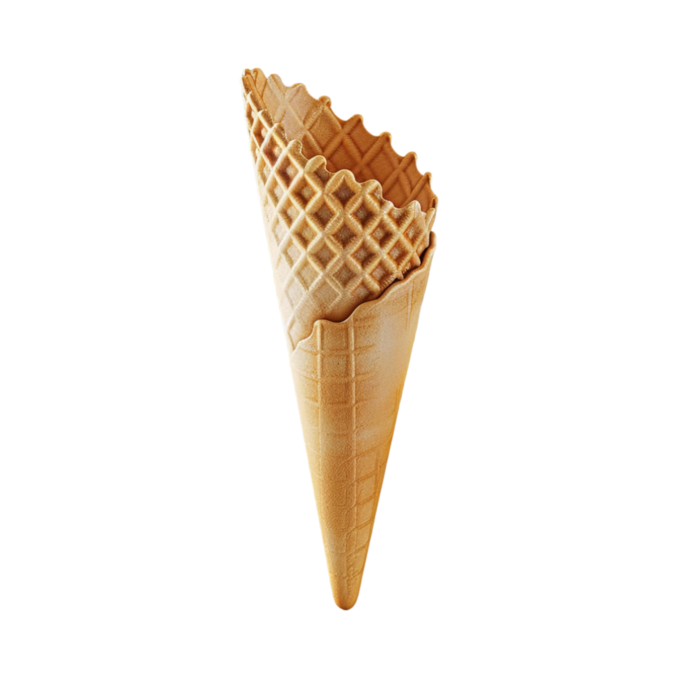 Large Waffle Cone on Transparent Background png
