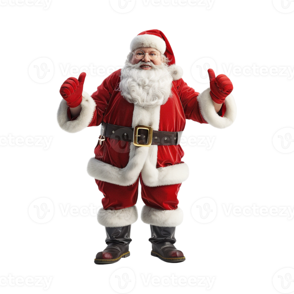 Santa Claus Standing Happily on Transparent Background png