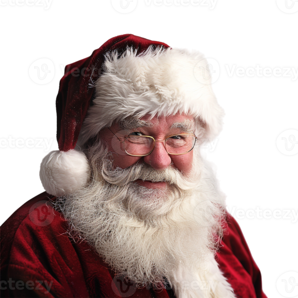 Santa Claus Standing Happily on Transparent Background png