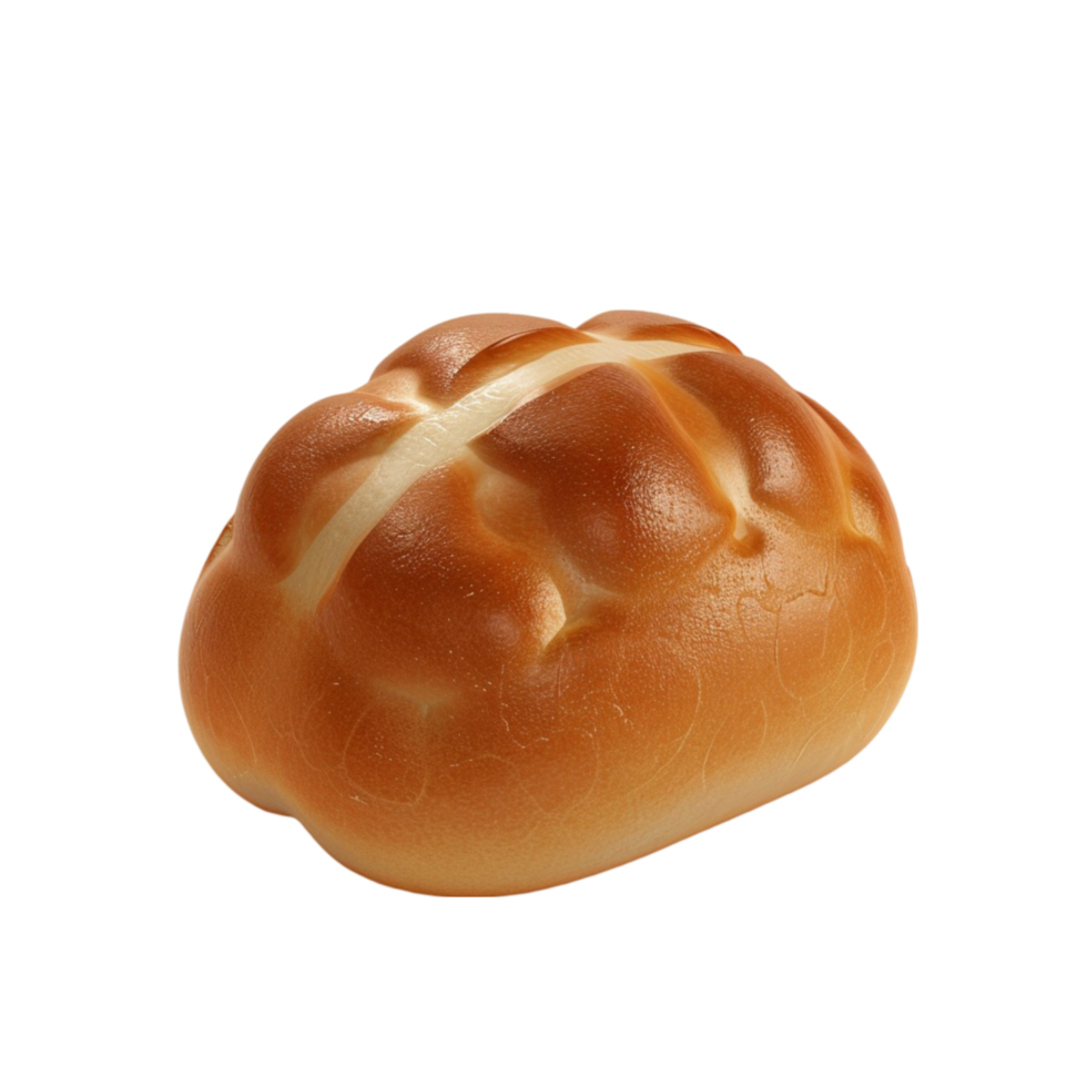 Delicious Stylish Baked Bun Isolated on Transparent Background AI-Generative png