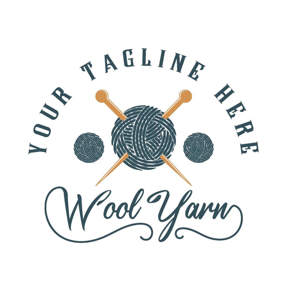 wool yarn icon. sewing and handmade logo vector
