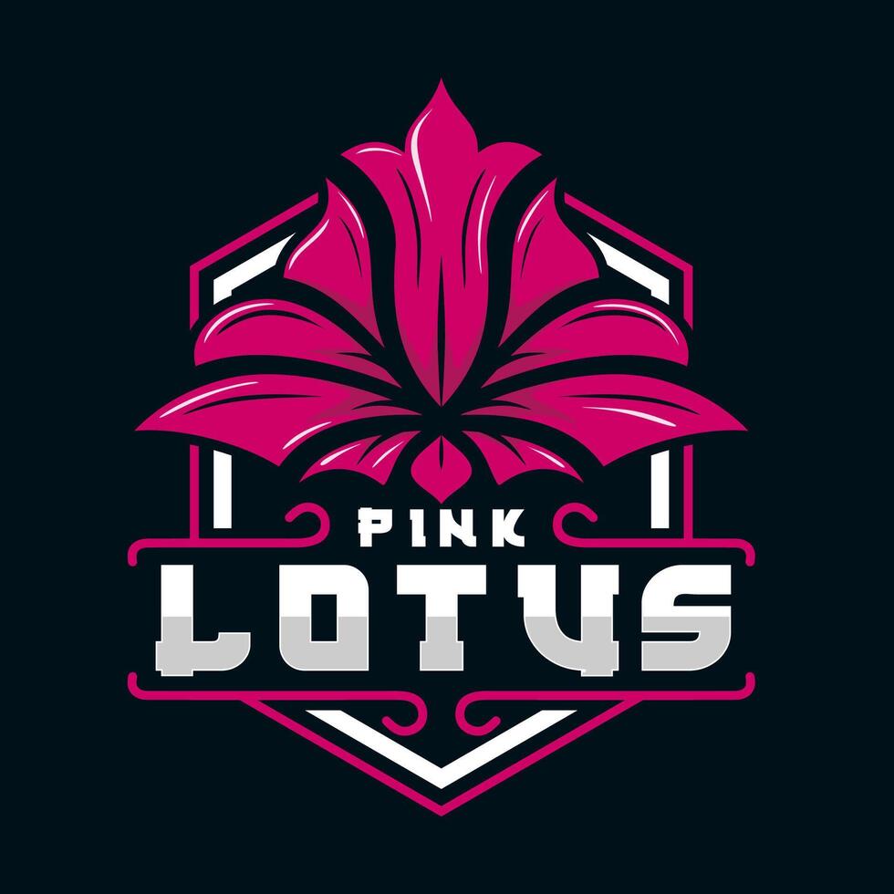 lotus flower illustration logo design. abstract lotus flower concept, for cosmetics, beauty products, care, salon, spa, therapy, health and others vector