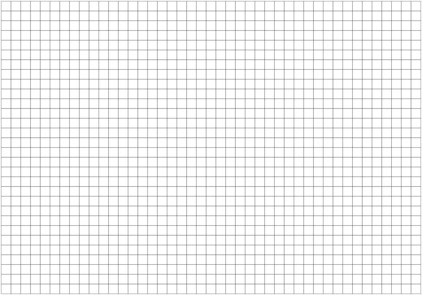 Squared wide black grid paper. Mathematics pattern. Notebook sheet blank. Typography template for making notebooks production, for school. Education backdrop. Black grid texture on white background. vector