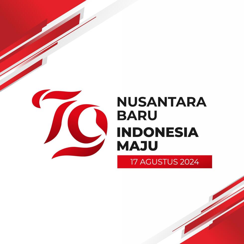 logo hut 79 ri republic indonesia vector