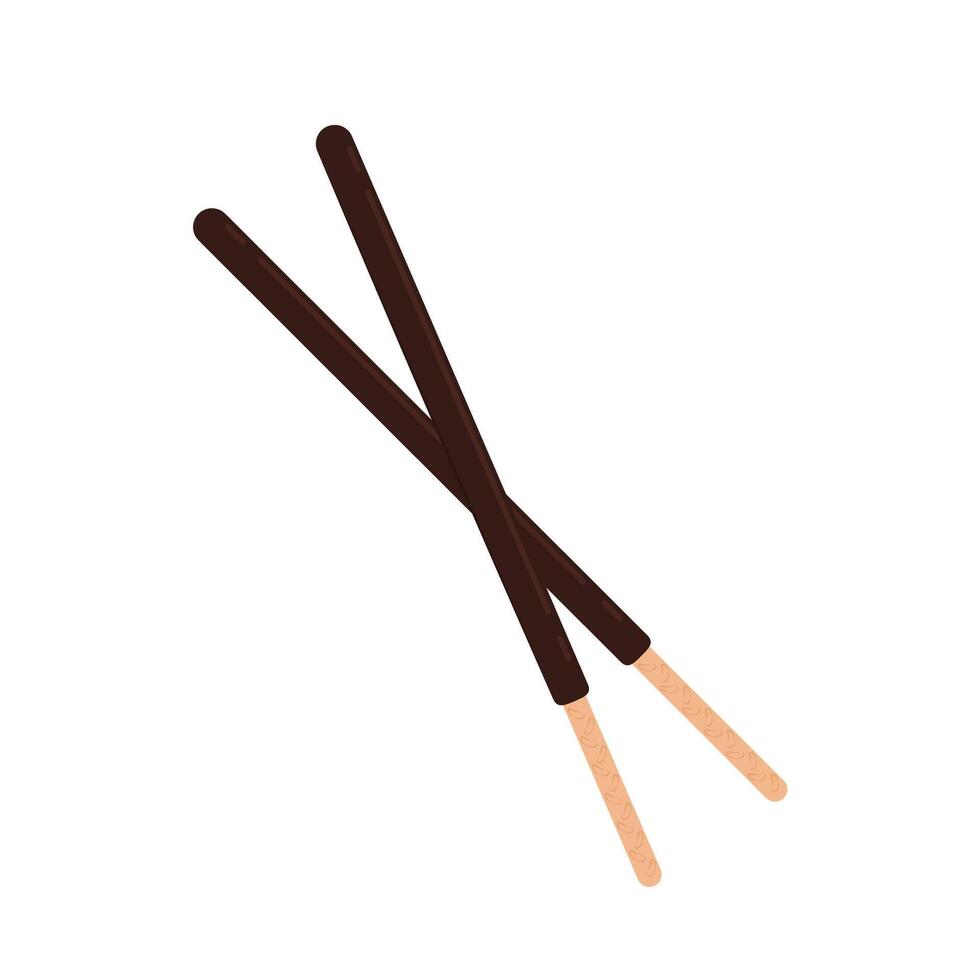 Chocolate sticks. Dipped stick. Dipped stick pattern . chocolate dipped cookie sticks. vector