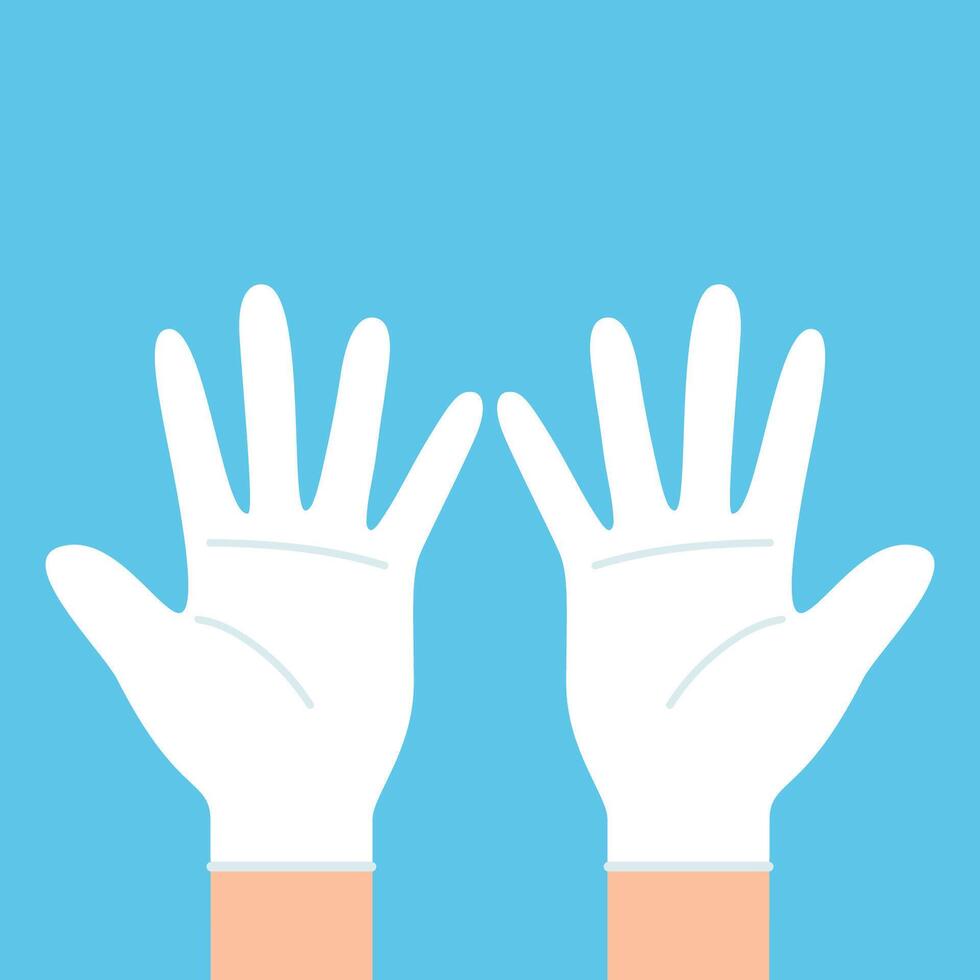 Rubber gloves cartoon . Rubber gloves sign. vector