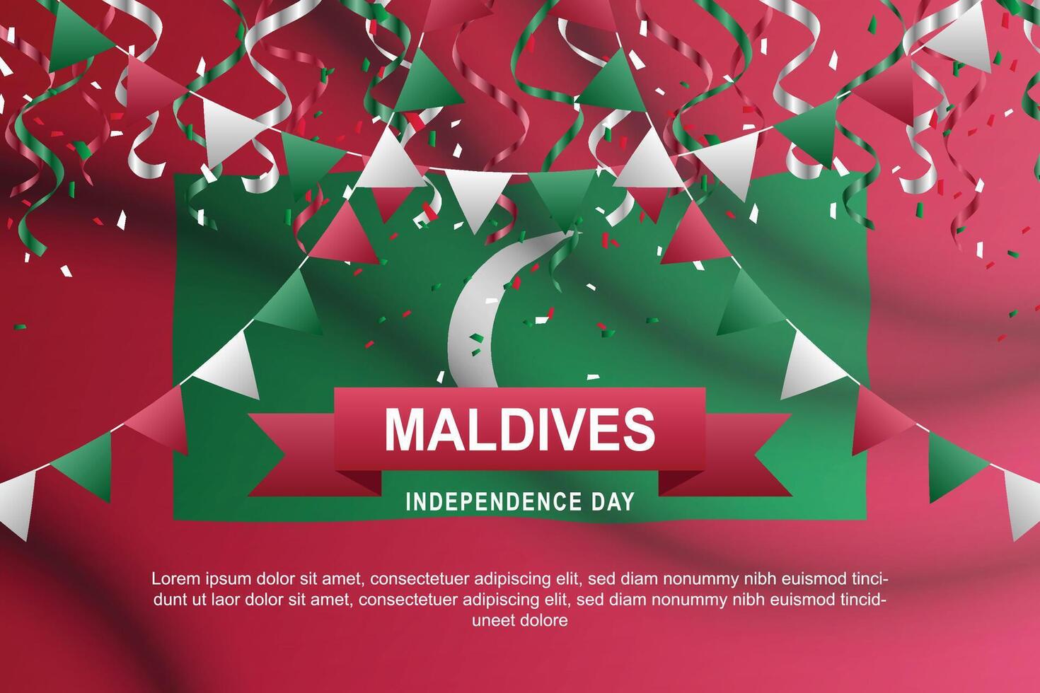 Maldives Independence Day background. vector