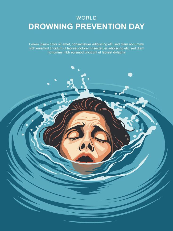 World Drowning Prevention Day background. vector