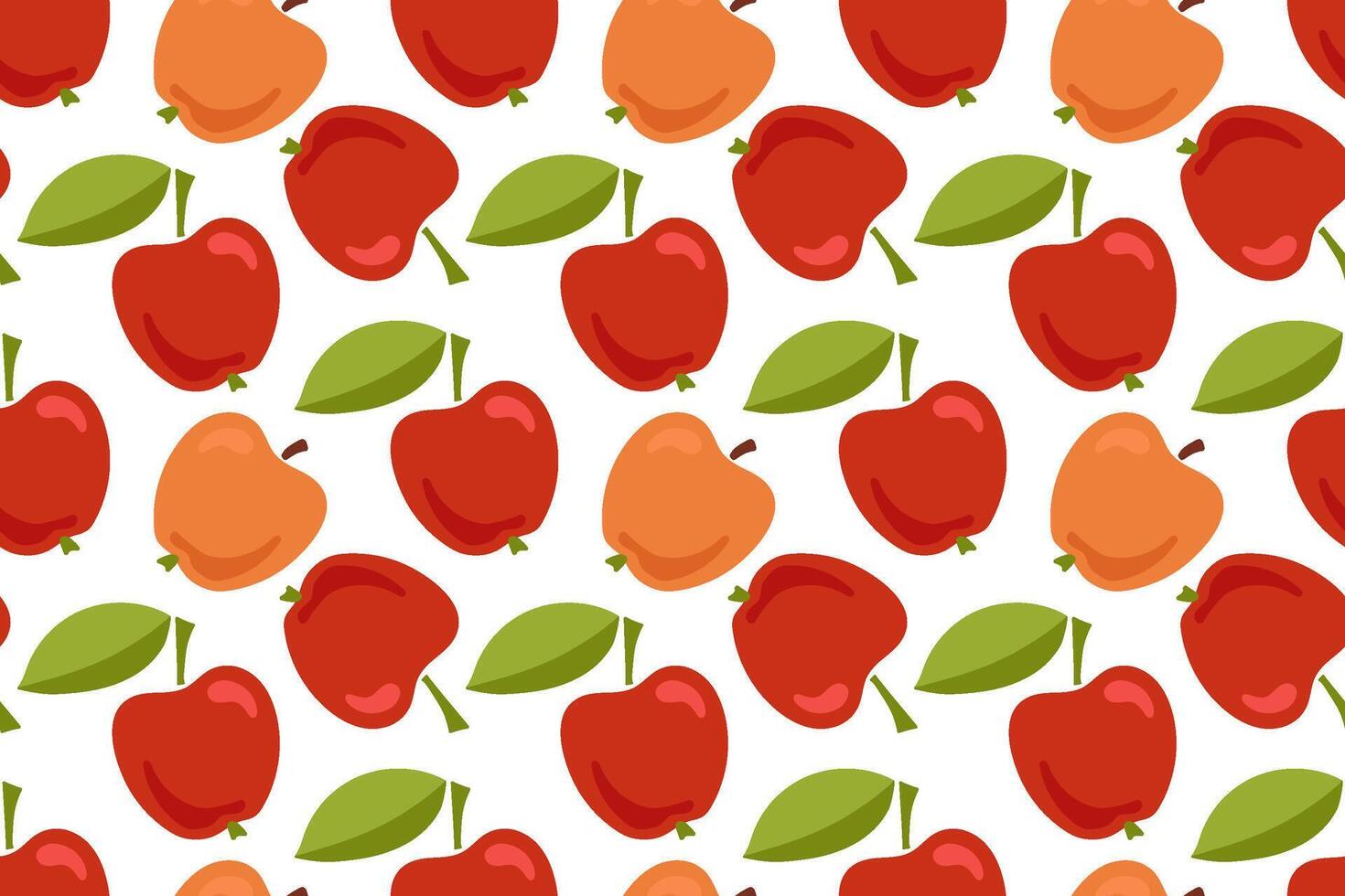 Red And Orange Apple Pattern vector