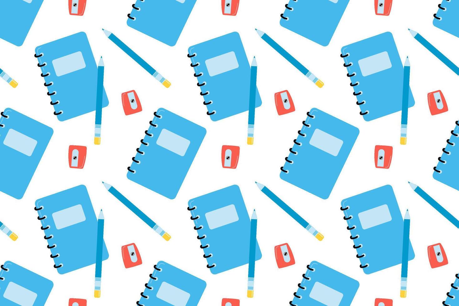 stationery elements seamless pattern design vector