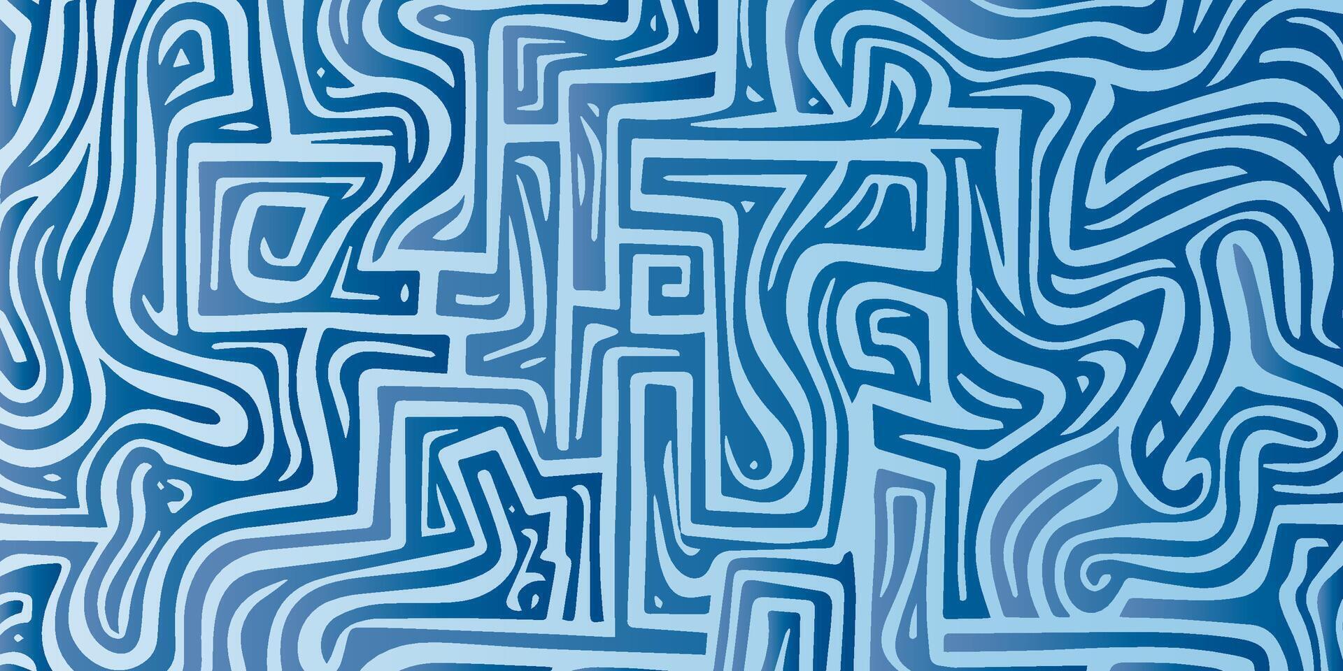 labyrinth icon. Linear, Blue Fill and Gradient Style Design Isolated On White Background vector