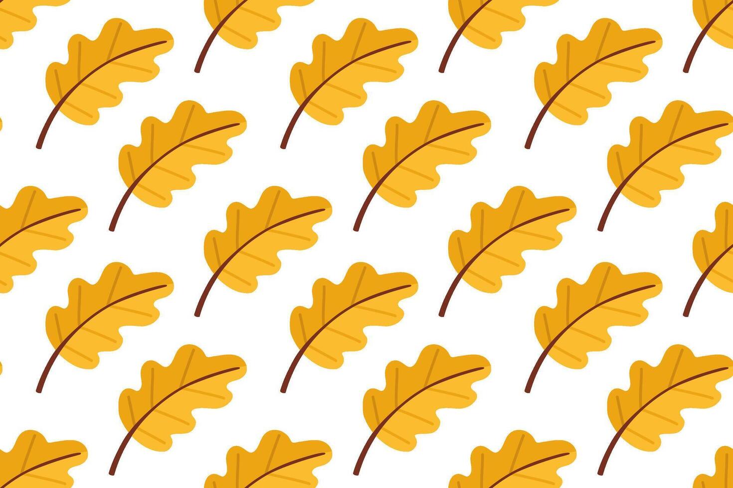 Autumn Oak Leaf Pattern autumnal design. vector
