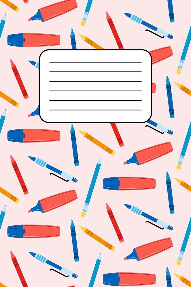 Cute scrapbook templates for planner, notepad, online diary notes, to do, to buy and other vector